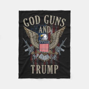 God Pistolen en Trump 2nd Amendment Flag AR15 Amer Fleece Deken