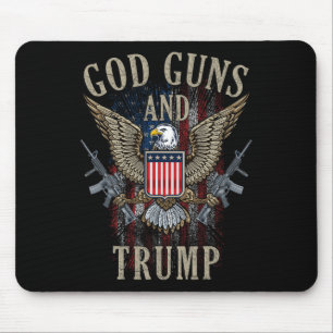 God Pistolen en Trump 2nd Amendment Flag AR15 Amer Muismat