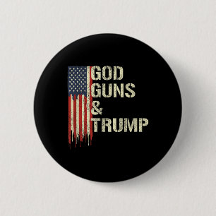 God Pistolen en Trump I 2e amendement Trump Flag Ronde Button 5,7 Cm