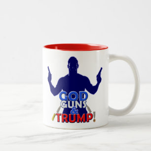 God Pistolen en Trump Red White Blue 2017 Coffee C Tweekleurige Koffiemok