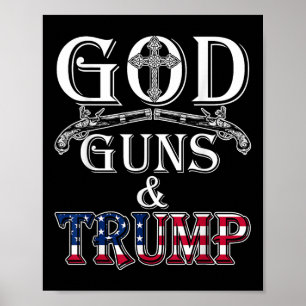 God Pistolen en Trump Shirt 2e wijziging Shirt Poster