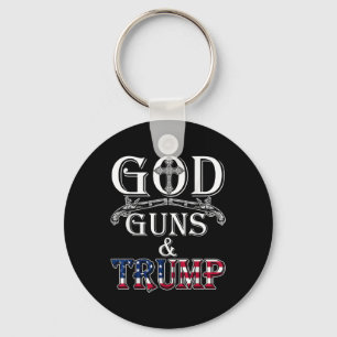 God Pistolen en Trump Shirt 2e wijziging Shirt Sleutelhanger