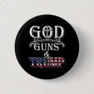 God Pistolen en Trump Shirt 2e wijziging Shirt Tru Ronde Button 5,7 Cm