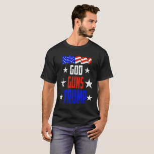 God, Pistolen en Trump T-Shirt voor Trump Support