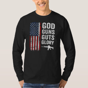 God Pistolen Guts Glory Patriottisch Christelijk P T-shirt