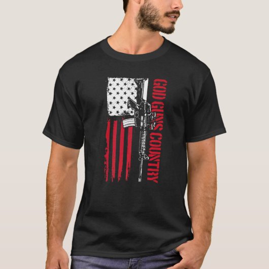 God Pistolen Land Ar15 Pistool Rights America 2nd  T-shirt (Voorkant)