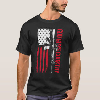 God Pistolen Land Ar15 Pistool Rights America 2nd T-shirt