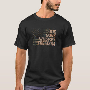 God Pistolen Whiskey Freedom Camouflage Pro Pistoo T-shirt