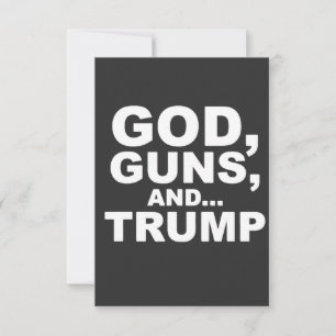 God, Pistool en Trump inauguratiedag 2025 Bedankkaart