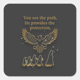God protection vierkante sticker