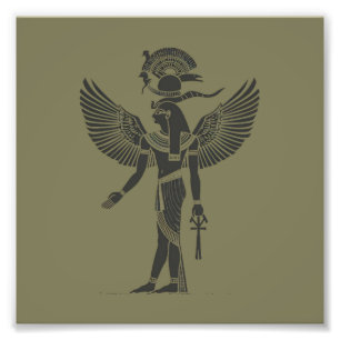 GOD RA, Egyptisch symbool, mythologie, god van de Foto Afdruk