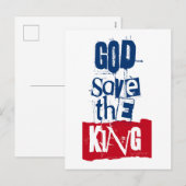 God Red de koning Charles British Royal Monarch Feestdagenkaart (Voorkant / Achterkant)