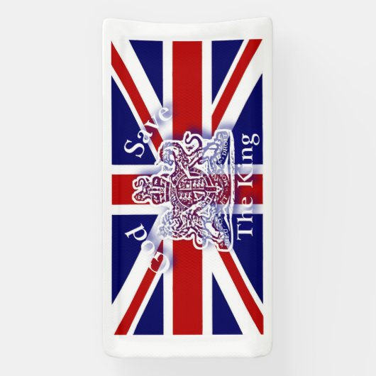 God red de Koning Herdenkingsbanner Spandoek (Verticaal)