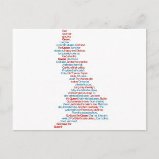 God red de koningin briefkaart