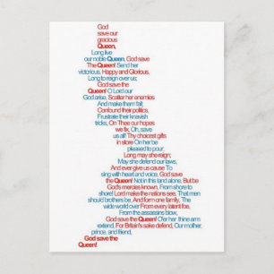 God red de koningin briefkaart