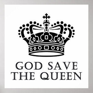 God red de koningin poster