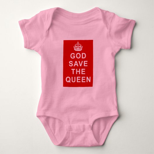 God red de Koningin Tshirts, Dassen, Gifts Romper (Voorkant)