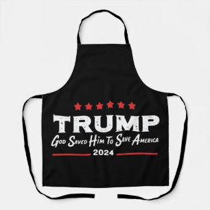God redde hem om Amerika te redden Trump 47 Schort