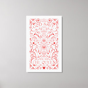 god redt de koningin canvas afdruk