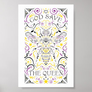 god redt de koningin poster