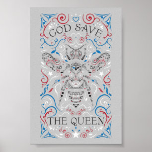 god redt de koningin poster