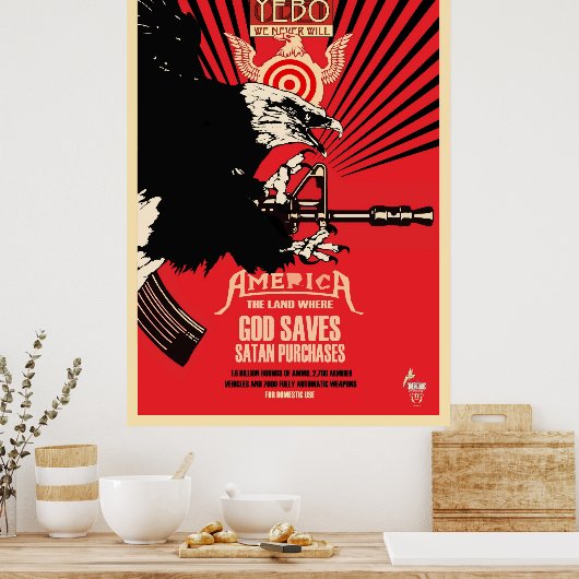 "God redt & verkoopt satan" Poster (Keuken)