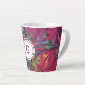 GOD REFUGE STERKTE Abstract Monogram Aangepaste PI Latte Mok (Rechterhoek)