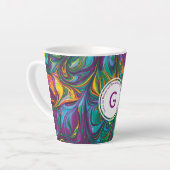 GOD REFUGE STERKTE Abstract Monogram PAARS Latte Mok (Linkerhoek)