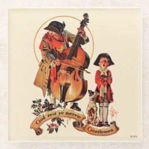 God Rest Ye Merrie Gentlemen Glazen Onderzetter