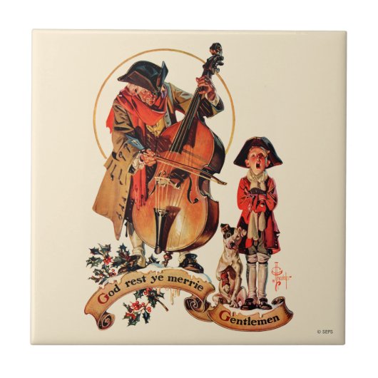 God Rest Ye Merrie Gentlemen Tegeltje (Voorkant)