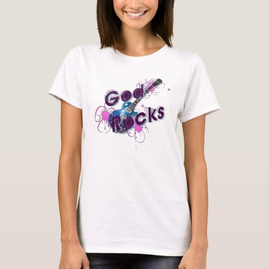 God Rocks. T-shirt (Voorkant)