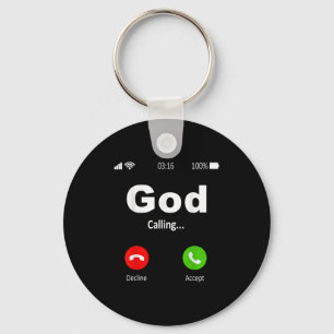 God roept Christelijk Sleutelhanger