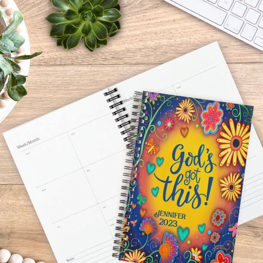 God’s Got This Gepersonaliseerde  Bloemen Planner