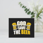 God save the beer briefkaart (Staand voorkant)