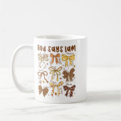 God Says I Am Fall Coquette Bow Thanksgiving Chris Koffiemok (Links)