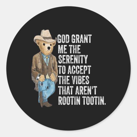God schenk me sereniteit om te accepteren dat we n ronde sticker (Voorkant)