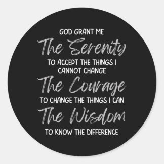 God schenk mij het sereniteitsgebed Inspirerend Sp Ronde Sticker