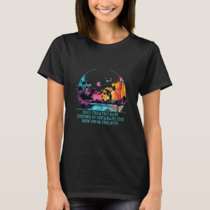 God Schiep Bassvissen Grappige Visser Humor Vis T-shirt