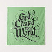 God Schiep de Wereld Wandkleed (Voorkant)