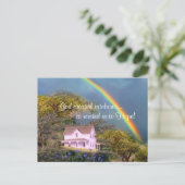 God schiep regenbogen. briefkaart (Staand voorkant)