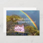 God schiep regenbogen. briefkaart (Voorkant / Achterkant)