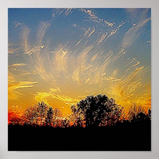 god schildert de hemel poster (Voorkant)