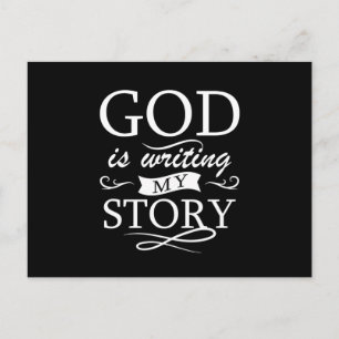 God schrijft mijn verhaal Christelijke geloof Briefkaart