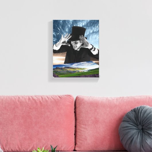 God speelt 2 canvas afdruk (Insitu (Woonkamer))