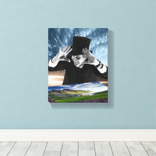 God speelt 2 canvas afdruk (Insitu (Houten vloer))