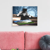 God speelt 2 canvas afdruk (Insitu (Woonkamer))