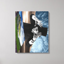 God speelt 2 canvas afdruk