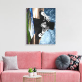 God speelt 2 canvas afdruk (Insitu (Woonkamer))