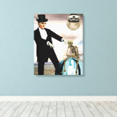 God speelt canvas druk afdruk (Insitu (Houten vloer))