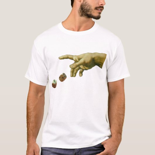 God speelt dice t-shirt (Voorkant)